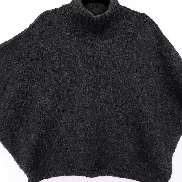 Sita Murt Turtleneck Poncho Sweater Size Small Sherpa Fleece Pullover - Picture 8 of 12